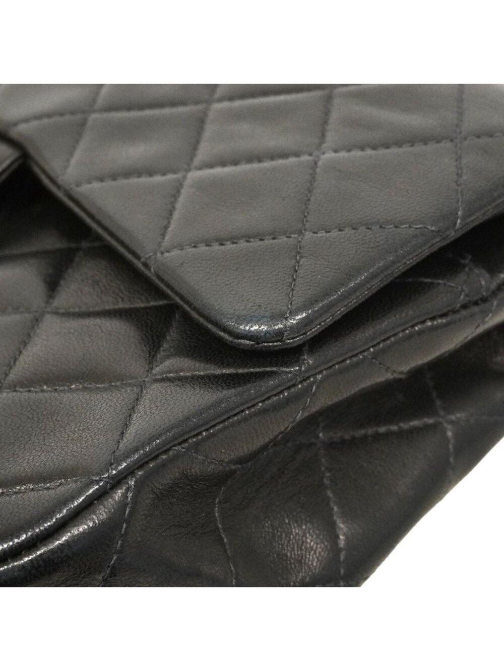 Chanel Shoulder Bag Quilted Lambskin Black Gold - Picture 8 of 13